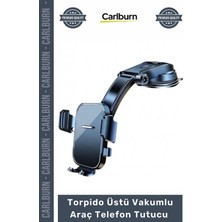 Carlburn #tutacak Sağlam Güçlü Siyah Torpido Üstü Vakumlu Araç Telefon Tutucu Ayarlanabilir Uzun Kollu