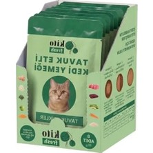 Taze Tavuk Etli Kedi Yemeği, 80 G x 8 Adet, Doğal
