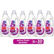 Omo Active Fresh Cold Power Renkliler Için Sıvı Deterjan 1500 ml x 6