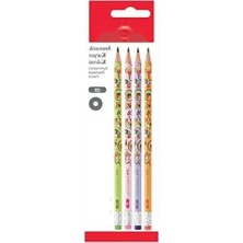 Jimnastik Desenli Silgili Kurşun Kalem Seti, 2b, 4'lü