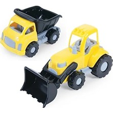 Ikili Kamyon-Dozer Seti - Dolu Jumbo Modeli