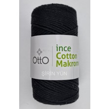 Otto Ince Cotton (Pamuk) Makrome Siyah 200 Gram - 170 Metre