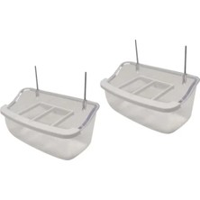 Şeffaf Kuş Yemliği - Tel Askılı, 10 cm - 2 Adet