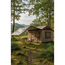 Nurcamp 10-12 Kişilik Oxford Kumaş Şişme Çadır | 350X350X250CM | Su Geçirmez PU3000+MM
