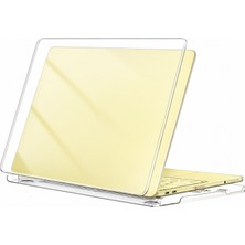 Novstrap Apple Macbook Neo 13 inç A3404 Kapak Kılıf Parlak Şeffaf 360 Tam Koruma Sert PC Koruyucu Darbe Emici