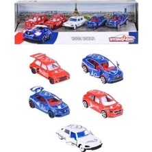 Majorette, 212055012, French Touch 5'li Hediye Paketi, Özel Fransa Serisi, Fransız Detaylar ve Tasarım, Serbest Tekerlek, Die-Cast (Metal), 1 Açılabilir Parça, Süspansiyon, 1:64, 7,5 cm