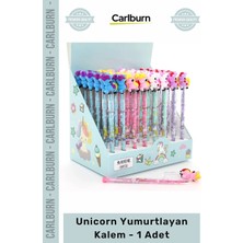 Carlburn #kalem 17 cm Unicorn Figürlü Okul Ofis Hediyelik Renkli Canlı Tasarım Unicorn Yumurtlayan Kalem - 1 Adet