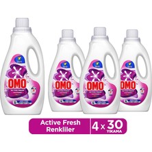 Omo Active Fresh Cold Power Renkliler Için Sıvı Deterjan 1500 ml x 4