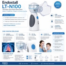 Batumed Endostall LT-N100 Çocuk ve Bebek Uyumlu Taşınabilir Mesh Nebulizatör Sessiz Şarjlı
