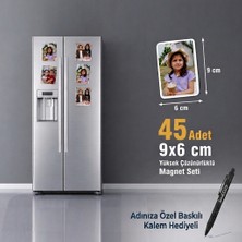 Craft Neova Kişiye Özel Fotoğraflı Magnet Seti - 45 Adet 9x6 cm - Pvc Kaplı Su Geçirmez Anı Magnetleri - Yüksek Çözünürlüklü Buzdolabı Magneti