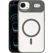 Durukar®   iPhone 17 Air Remim Lensli Magsafe Standlı Kapak - Titan Gri