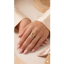 925 Ayar Gümüş Gold Yüzük