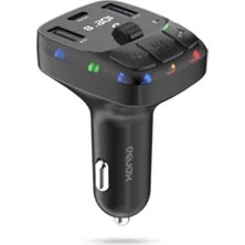 Araç Içi Fm Transmitter, 30W Çıkışlı ve LED Renk Seçenekleri
