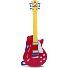 TeknoKapsül Elektronik Tuşlu Telli Askılı Kırmızı Gitar