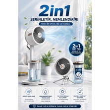Shark Flexbreeze Pro Mist Beyaz Buharlı Vantilatör 15 Saat Şarjlı Kablosuz Kullanım 20M Etkili 5 Hız Ayarı Hibrit Ayaklı Masaüstü Dış Mekan Fanı