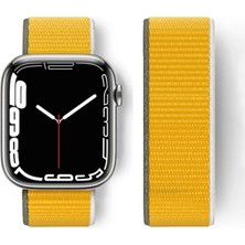 TeknoKapsül Watch 42MM Hasırlı Cırtcırtlı Kordon - Sarı