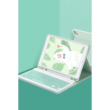 TeknoKapsül Ipad 11 (2022) Kılıf KC01 Klavyeli Tablet Kılıfı - Yeşil