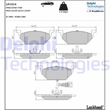 Delphi Depomix Fren Balata Ön [ Volkswagen Golf 4, Golf 5, Jetta, Bora, Polo, A3, Leon 1997- ]