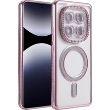 TeknoKapsül Redmi Note 14 5g Joke Simli Magneticsafe Kılıf - Pembe