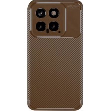 TeknoKapsül Newface 14T Kılıf Auto Focus Karbon Kapak - Kahverengi