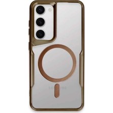 TeknoKapsül Newface Galaxy S23 Kılıf Boyi Magsafe Silikon Kapak - Kahverengi