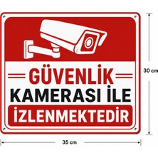 Şallı Reklam Güvenlik Kamerası ile Izlenmektedir Levhası