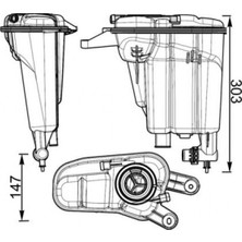 Mahle Depomix 8MA376741-764 Radyatör Yedek Su Deposu A4-A5 08- Febi 103414 Crt 95 000S