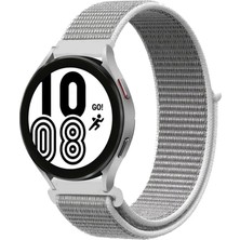 Renas Store Galaxy Watch 4 Hasırlı Cırtcırtlı Kordon (Saat Değildir) - Beyaz