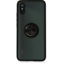 TeknoKapsül Newface Redmi 9A Kılıf Montreal Yüzüklü Silikon Kapak - Siyah