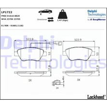 Delphi Depomix Fren Balatasi Ön [ Fiat Fiorino,albea, Linea, Doblo 2007-, Citroen Nemo 1.3 Hdi 2010 -, Peugeot Bipper 1.3 Hdi 2010 - ]