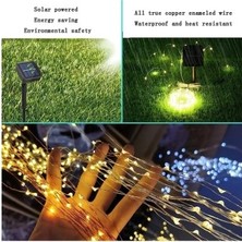 Hereveoyuncak Güneş Enerjili 200 LED Dış Mekan Aydınlatmma Şeridi