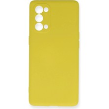 Durukar®   Reno 5 Pro Kılıf Nano Içi Kadife Silikon - Sarı