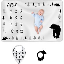 Moky Dizayn Moky Design Bebek Anı Battaniyesi Polar Hayvan Desenli 150 x 100 cm Yenidoğan İçin Şık Tasarım