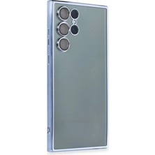 Durukar®  Samsung Galaxy S22 Ultra Kılıf  Lensli Silikon - Açık Mavi