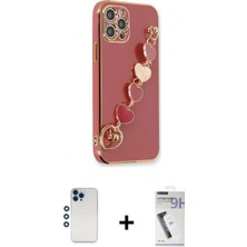 Marsilyan™- iPhone 12 Pro Kılıf Nova Işık Prime - Şeffaf Uv Polymer Nano Ekran Koruyucu + Shine Kamera Lens - Mı