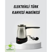 Esranın Dünyası 800W Paslanmaz Elektrikli Cezve Gizli Rezistans ve Ergonomik Kulp