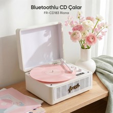 Fressi Retro Özel Taşınabilir Ultra Lüks Dahili Hoparlörlü Bluetoothlu CD Çalar