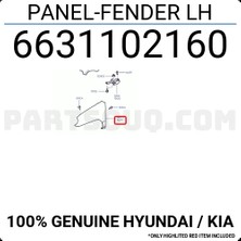 TŞT Hyundai Atos Ön Çamurluk Sol 1998-2000 (Oem No:  6631102160)