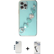 Marsilyan™- iPhone 12 Pro Kılıf Nova Işık Prime - Şeffaf Uv Polymer Nano Ekran Koruyucu + Shine Kamera Lens - Mı