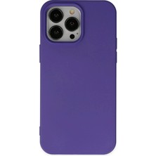Durukar®  iPhone 14 Pro Max Kılıf Nano Içi Kadife Silikon - Mor