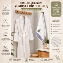 Efendioğlu Türcan Dümen Nakış Detaylı Erkek Bornoz Havlu Seti – Yumuşak Dokulu Yüksek Su Emici Şık ve Konforlu Günlük Banyo Setl*xl