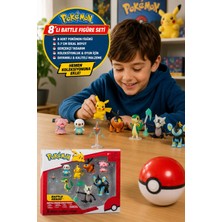 Toyfest Pokemon 8’li Figür Seti Pikachu Tepig Oshawott Snivy Luxio Jazwares 5-7 cm