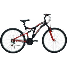 Belderia Tec Master 26" Jantlı Dağ Bisikleti 21 Vites V-Fren Siyah-Kırmızı