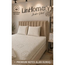 Lin Home Handan Polat Natural 2'li Yastık Kılıfı+3 Tarafı Fermuarlı Yatak Kılıfı, %100 Pamuk Üst Yüzey, Özel Ölçü Için Mesaj Atın Lütfen !!!