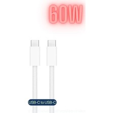 Fodos Apple Uyumlu Iphone 15/16 Plus/16 Pro Max  Şarj Data Kablosu Usb-C To Usb-C 60W Örgü Pd Kablo