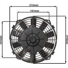 Star Motor Company 8 Inç 120 Wat 12 Volt Emici Axıel Fan