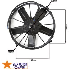 Star Motor Company 12 Inç 170 Wat 24 Volt Emici ( 5 Kanat ) Axiel Fan