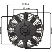 Star Motor Company 8 Inç 80 Wat 12 Volt Üfleyici Axıel Fan
