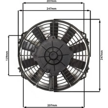 Star Motor Company 9 Inç 120 Wat 24 Volt Üfleyici Axıel Fan