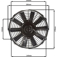 Star Motor Company 10 Inç 80 Wat 24 Volt Üfleyici Axıel Fan